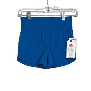 NWT Vanilla Star Girl's Shorts Athletic Blue High rise Size Small